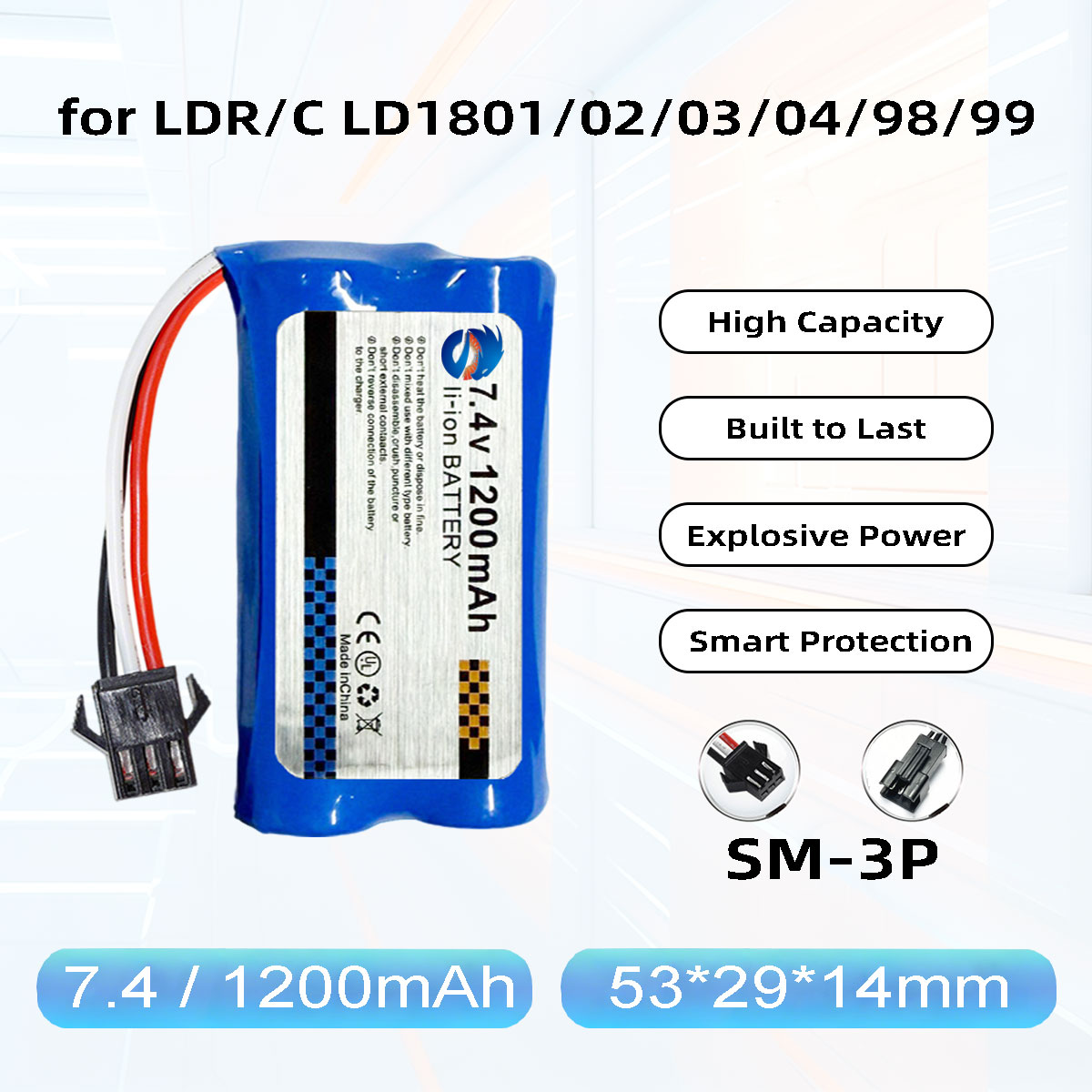 Rc Hobby Zone - Skymaker 2S Li-Ion Battery 7.4V 1200mAh