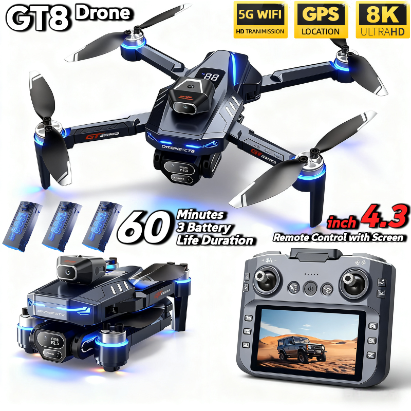Rc Hobby China - For Genuine GT8 Drone 4K Professional