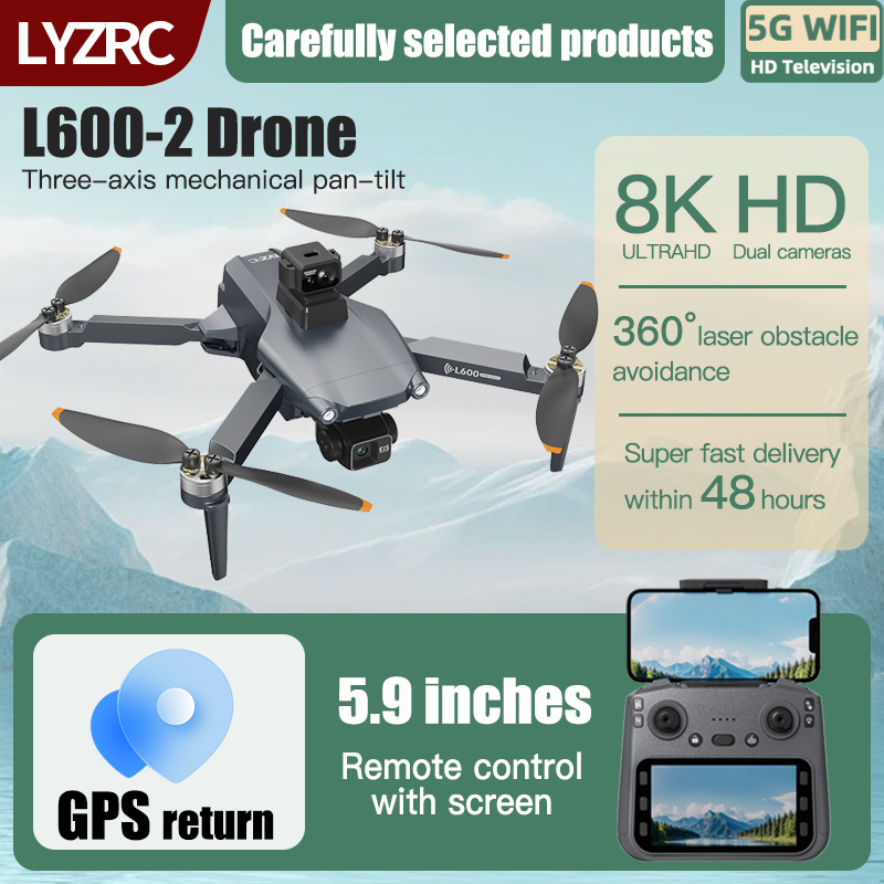 Rc Hobby China - LYZRC L600-2 MAX GPS Drone 3-Axis
