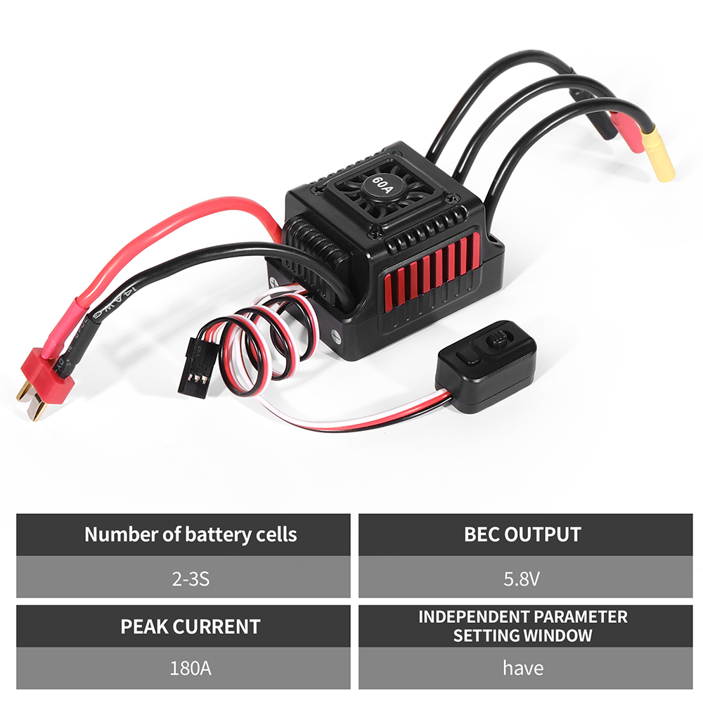 45A 60A RC ESC Waterproof Sens - огляд і ціна Esc Waterproof 60A