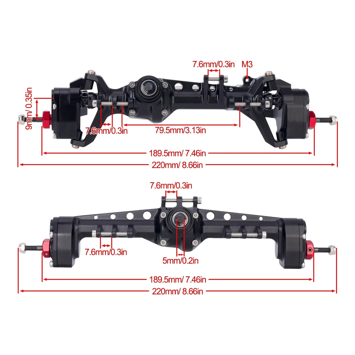 CNC Aluminum SCX10 III Front R - огляд і ціна Rc Hobby Zone