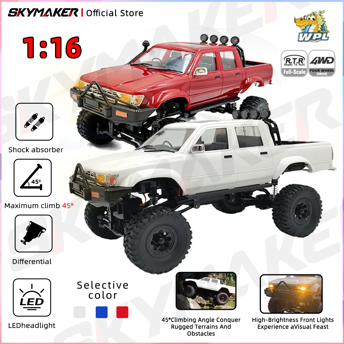 WPL C64-1 RC Car 1:16 Hailax 2 - огляд і ціна Rc Hobby Tech Bali