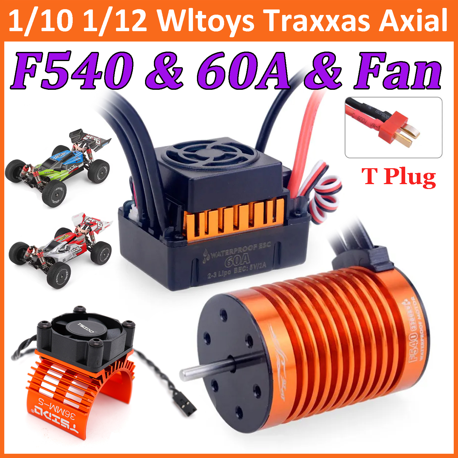 Waterproof F540 3300KV 4370KV  - огляд і ціна Esc Waterproof 60A