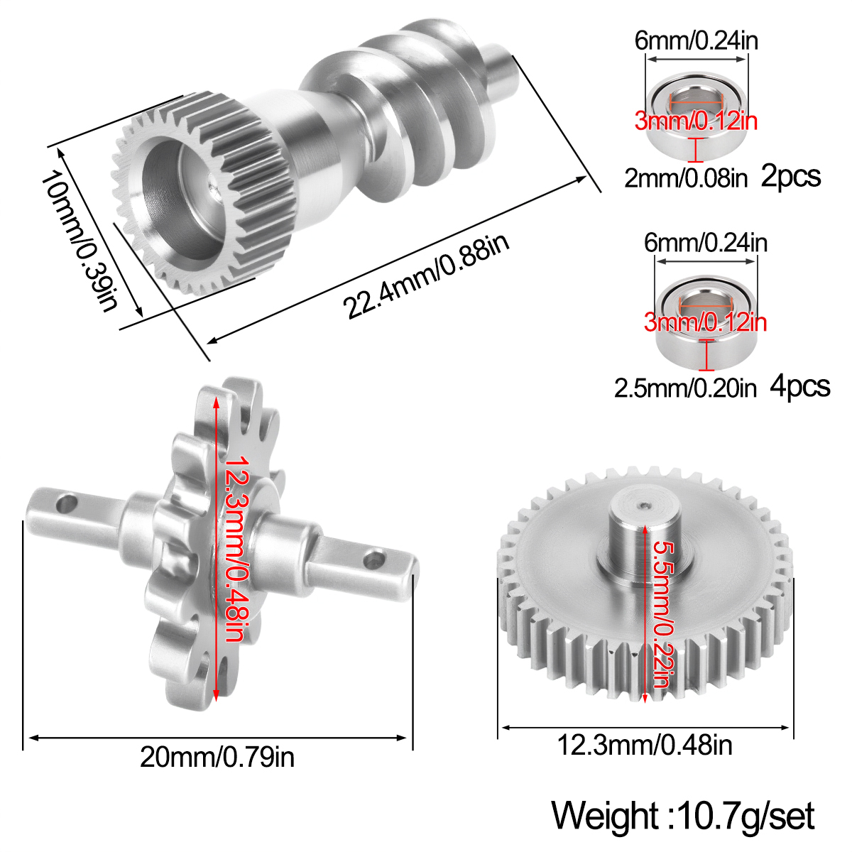 Stainless Steel Gearbox Gear S - огляд і ціна Rc Hobby Zone