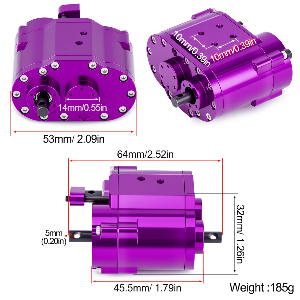 Metal 2-Speed 48P Transfer Cas - огляд і ціна Rc Hobby Zone