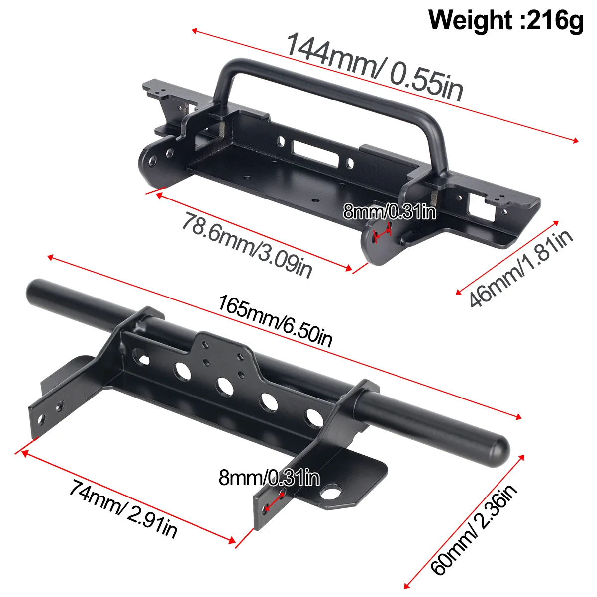 Metal Front and Rear Bumper fo - огляд і ціна Rc Hobby Zone