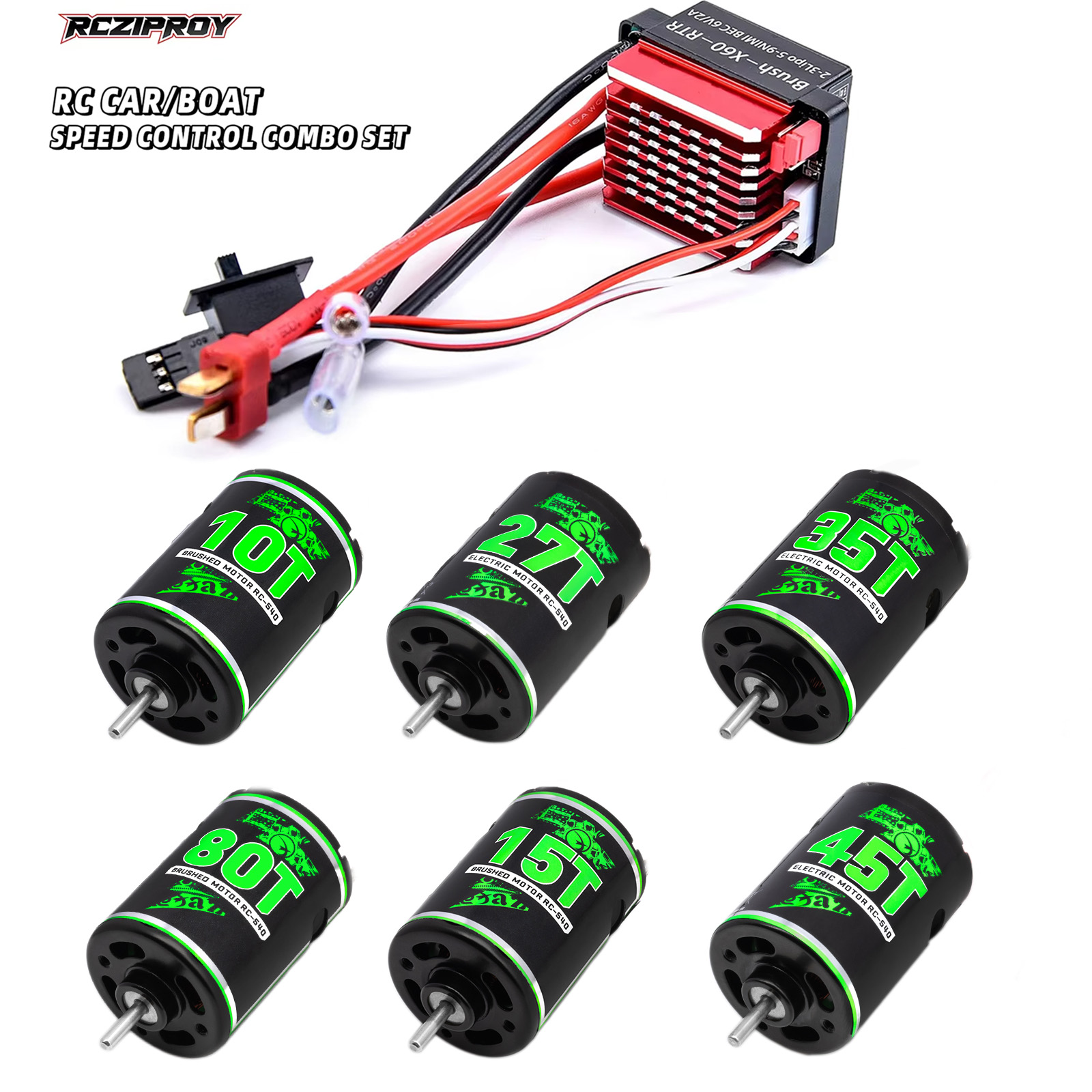 RC 540 10T-80T Waterproof Brus - огляд і ціна Esc Waterproof 60A