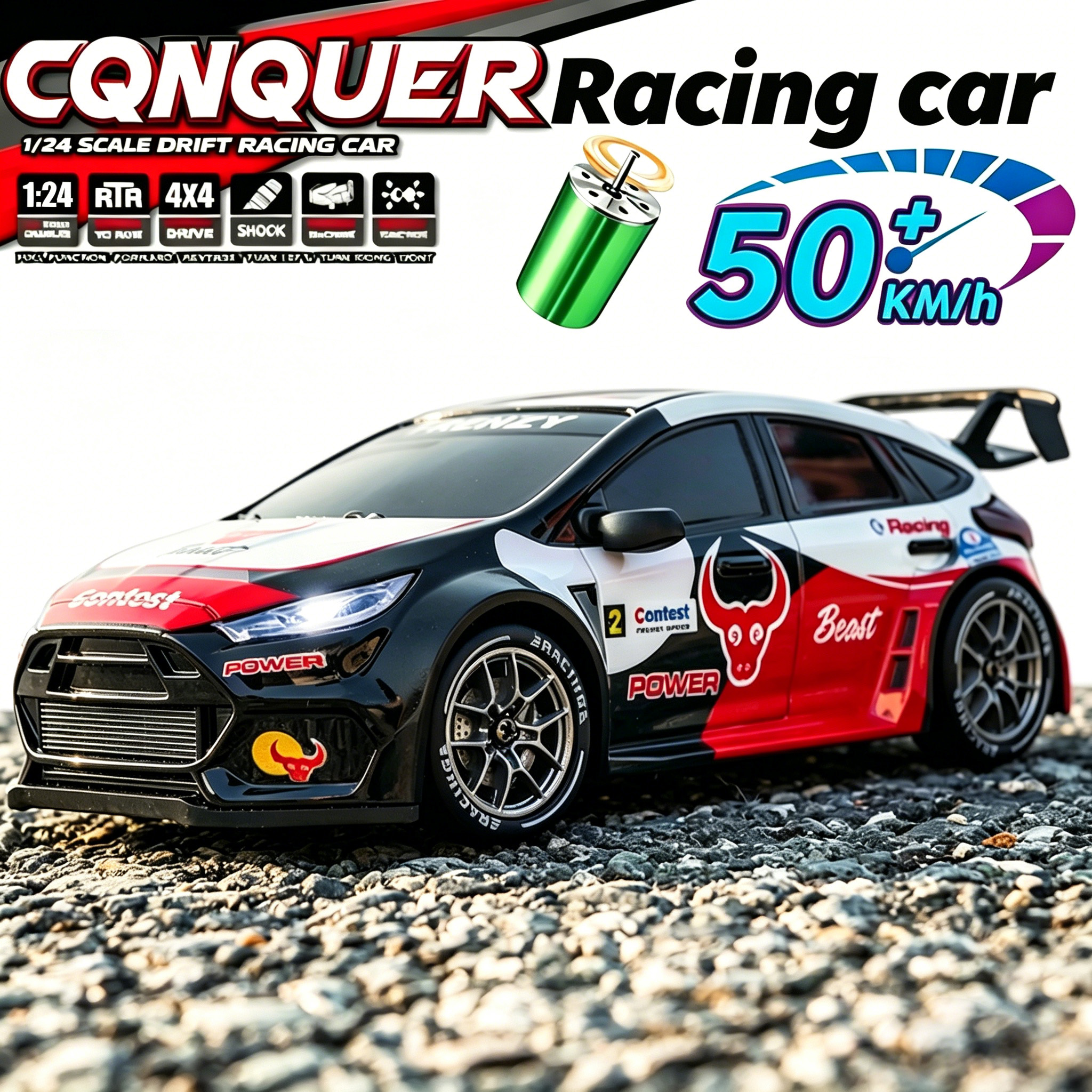 1：24 4WD 50KM/H RC Car Stunt D - огляд і ціна Rc Hobby Tech Bali