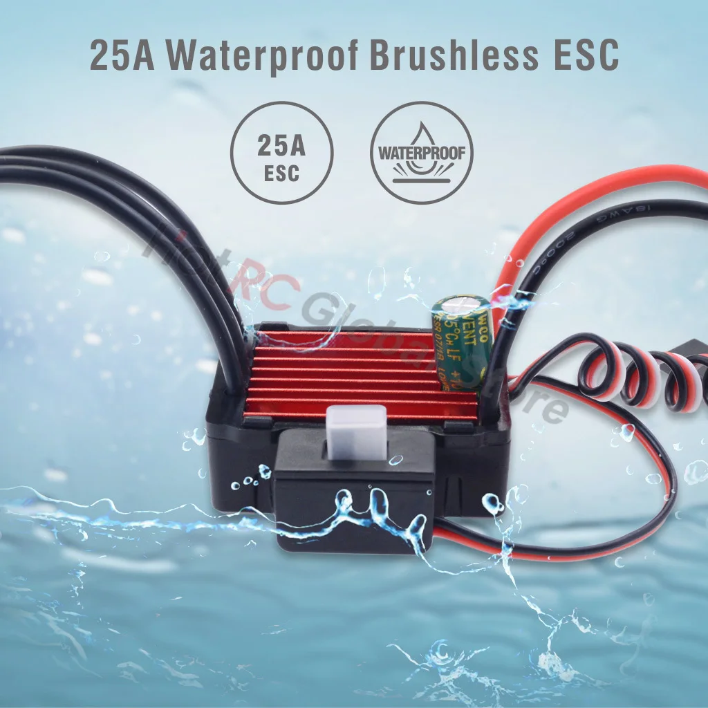 SURPASS HOBBY KK 25A 35A 45A 6 - огляд і ціна Esc Waterproof 60A