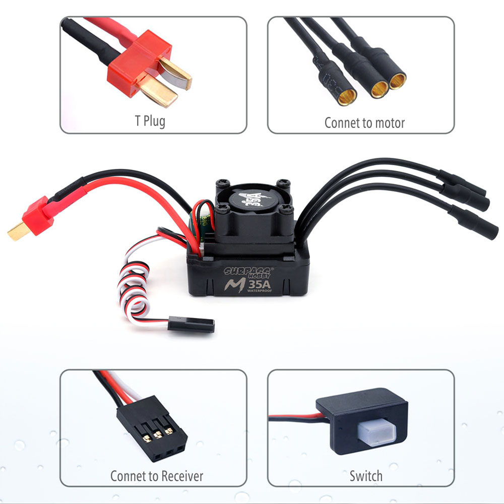 SURPASS HOBBY 60A 45A 35A Wate - огляд і ціна Esc Waterproof 60A