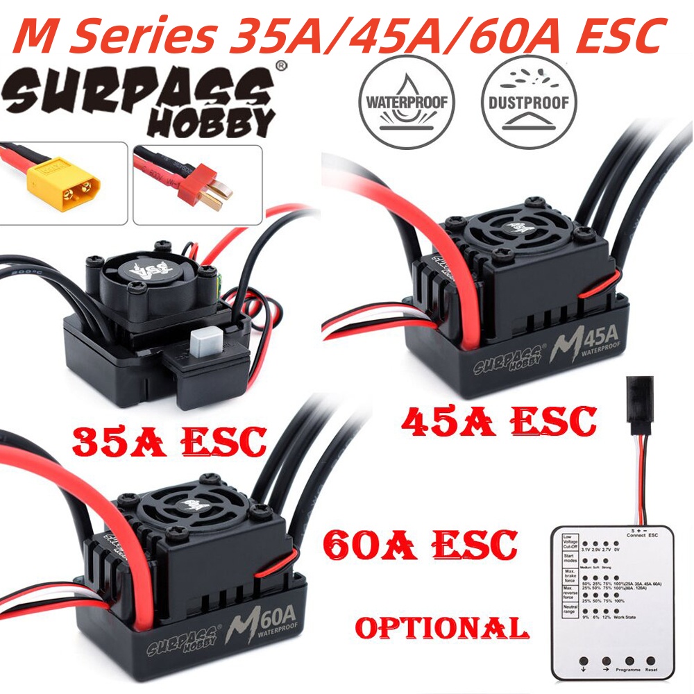 SURPASS HOBBY 60A 45A 35A Wate - огляд і ціна Esc Waterproof 60A